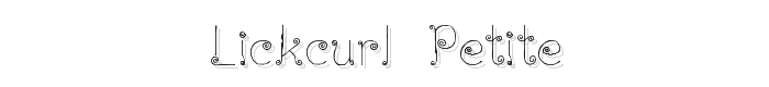 Lickcurl Petite font